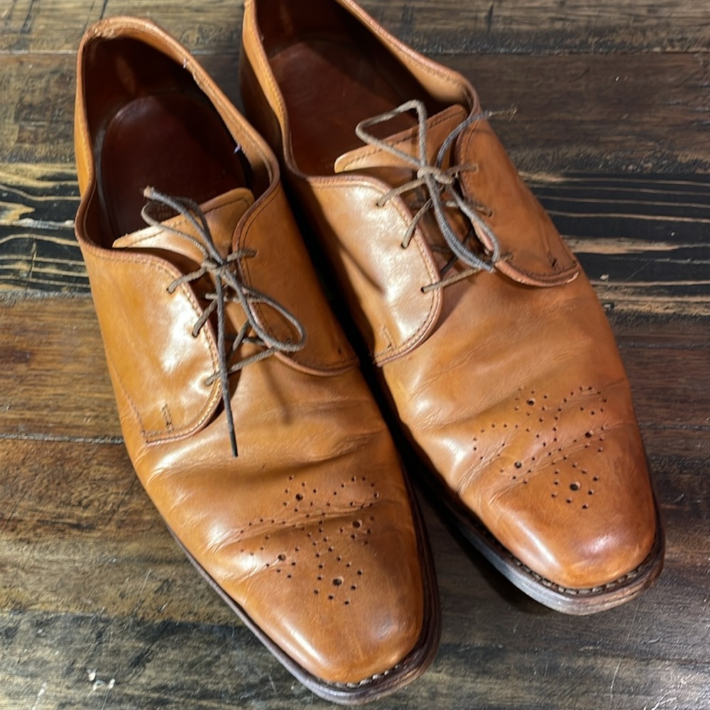 Allen Edmonds Mens Brogue Oxford 10.5 D quality made in USA  - leather quality - Picture 12 of 17